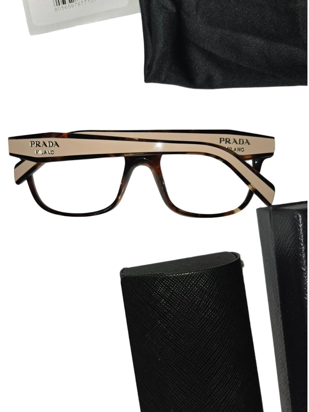 Prada PR17ZV Women's Square Glasses - Caramel Havana 52-18-140 - FRAME ONLY